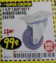 Harbor Freight Coupon 1-5/8" RUBBER LIGHT DUTY SWIVEL CASTER Lot No. 41519 Expired: 4/30/18 - $0.99