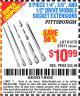 Harbor Freight Coupon 9 PIECE 1/4", 3/8", AND 1/2" DRIVE WOBBLE SOCKET EXTENSIONS Lot No. 67971/61278 Expired: 6/6/15 - $10.99