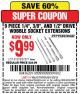 Harbor Freight Coupon PITTSBURGH WOBBLE SOCKET EXTENSION SET, 9-PIECE Lot No. 67971 Expired: 5/3/15 - $9.99