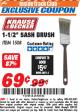 Harbor Freight ITC Coupon 1-1/2" SASH BRUSH Lot No. 1508 Expired: 3/31/18 - $0.69