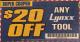 Harbor Freight Coupon $20 OFF ANY LYNXX TOOL Lot No. 63286/63289/63284/63287/63288 Expired: 3/31/18 - $20