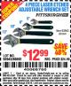 Harbor Freight Coupon 4 PIECE LASER ETCHED ADJUSTABLE WRENCH SET Lot No. 93943/60692 Expired: 3/28/15 - $12.99