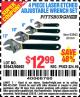 Harbor Freight Coupon PITTSBURGH ADJUSTABLE LASER ETCHED WRENCH SET, 4-PIECE Lot No. 93943 Expired: 3/28/15 - $12.99