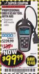 Harbor Freight Coupon OBD II & CAN SCAN TOOL WITH ABS Lot No. 60794 Expired: 6/30/17 - $99.99