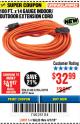 Harbor Freight Coupon 100 FT. X 14 GAUGE INDOOR/OUTDOOR EXTENSION CORD Lot No. 41448/62926/62928/62937 Expired: 4/1/18 - $32.99