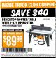 Harbor Freight ITC Coupon BENCHTOP ROUTER TABLE WITH 1-3/4 HP ROUTER Lot No. 95380 Expired: 6/16/15 - $89.99