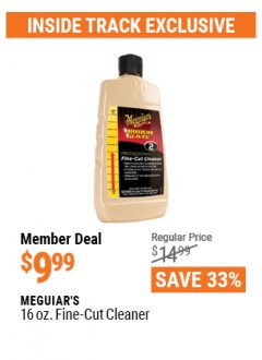 Harbor Freight ITC Coupon 16 OZ. MEGUIAR'S FINE-CUT CLEANER Lot No. 62561 Expired: 4/29/21 - $9.99