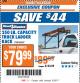 Harbor Freight ITC Coupon 250 LB. CAPACITY TRUCK LADDER RACK Lot No. 66187 Expired: 8/29/17 - $79.99
