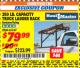 Harbor Freight ITC Coupon 250 LB. CAPACITY TRUCK LADDER RACK Lot No. 66187 Expired: 9/30/17 - $79.99