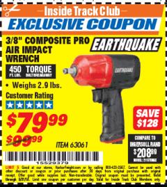 Harbor Freight ITC Coupon 3/8" COMPOSITE PRO AIR IMPACT WRENCH Lot No. 63061 Expired: 5/31/18 - $79.99