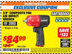 Harbor Freight ITC Coupon 3/8" COMPOSITE PRO AIR IMPACT WRENCH Lot No. 63061 Expired: 12/31/18 - $84.99