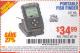 Harbor Freight Coupon PORTABLE FISH FINDER Lot No. 62675/94511 Expired: 3/20/15 - $34.99