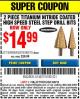 Harbor Freight Coupon 2 PIECE TITANIUM NITRIDE COATED HIGH SPEED STEEL STEP DRILL BITS Lot No. 96275/69088/60378 Expired: 8/9/15 - $14.99