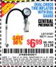 Harbor Freight Coupon DUAL CHUCK TIRE INFLATOR WITH DIAL GAUGE Lot No. 68271/61387 Expired: 8/8/15 - $6.99