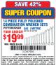Harbor Freight Coupon 14 PIECE FULLY POLISHED COMBINATION WRENCH SETS Lot No. 68792/68790 Expired: 7/6/15 - $19.99