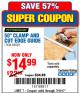Harbor Freight Coupon 50" CLAMP AND CUT EDGE GUIDE Lot No. 66581 Expired: 7/10/17 - $14.99