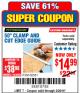Harbor Freight Coupon 50" CLAMP AND CUT EDGE GUIDE Lot No. 66581 Expired: 2/26/18 - $14.99