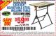 Harbor Freight Coupon ADJUSTABLE STEEL WELDING TABLE Lot No. 63069/61369 Expired: 3/1/16 - $59.99