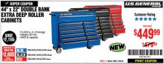 Harbor Freight Coupon 44" X 22" DOUBLE BANK EXTRA DEEP ROLLER CABINETS Lot No. 64444/64445/64446/64441/64442/64443/64281/64134/64133/64954/64955/64956 Expired: 7/29/18 - $449.99