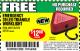 Harbor Freight FREE Coupon EMERGENCY 39 LED TRIANGLE WORKLIGHT Lot No. 62158/62417/62574 Expired: 11/23/16 - NPR