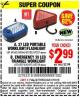 Harbor Freight Coupon EMERGENCY 39 LED TRIANGLE WORKLIGHT Lot No. 62158/62417/62574 Expired: 7/31/15 - $2.99