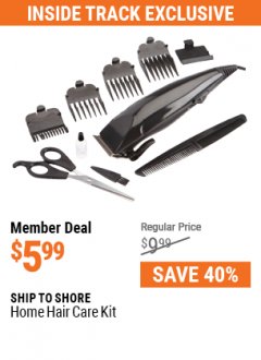 Harbor Freight ITC Coupon HOME HAIR CARE KIT Lot No. 47082/61517/62672 Expired: 5/31/21 - $5.99