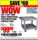 Harbor Freight Coupon 24" x 45" TWO SHELF INDUSTRIAL POLYPROPYLENE SERVICE CART Lot No. 92862/69444 Expired: 2/22/15 - $99.99
