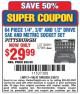 Harbor Freight Coupon 64 PIECE 1/4", 3/8", AND 1/2" SOCKET SET Lot No. 67995/69261/63461/63462 Expired: 3/30/15 - $29.99