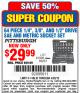 Harbor Freight Coupon 64 PIECE 1/4", 3/8", AND 1/2" SOCKET SET Lot No. 67995/69261/63461/63462 Expired: 4/20/15 - $29.99