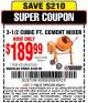 Harbor Freight Coupon 3-1/2 CUBIC FT. CEMENT MIXER Lot No. 67536/61932 Expired: 2/22/15 - $189.99