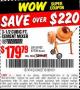 Harbor Freight Coupon 3-1/2 CUBIC FT. CEMENT MIXER Lot No. 67536/61932 Expired: 8/30/15 - $179.99