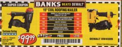 Harbor Freight Coupon BANKS 15&deg; COIL ROOFING NAILER Lot No. 63993 Expired: 3/31/19 - $99.99