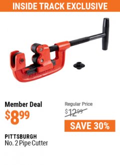 Harbor Freight ITC Coupon NO. 2 PIPE CUTTER Lot No. 62243 Expired: 7/29/21 - $8.99