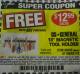 Harbor Freight FREE Coupon 18" MAGNETIC TOOL HOLDER Lot No. 65489/60433/61199/62178 Expired: 1/25/17 - FWP