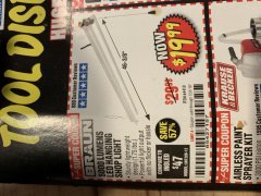 Harbor Freight Coupon BRAUN 5000 LUMENS LED HANGING SHOP LIGHT Lot No. 64410 Expired: 7/31/19 - $19.99