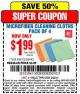 Harbor Freight Coupon MICROFIBER CLEANING CLOTHS PACK OF 4 Lot No. 57162/63358/63925/63363 Expired: 2/22/15 - $1.99