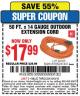 Harbor Freight Coupon 50 FT. x 14 GAUGE OUTDOOR EXTENSION CORD Lot No. 62923 Expired: 5/10/15 - $17.99