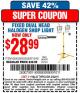 Harbor Freight Coupon FIXED DUAL HEAD HALOGEN SHOP LIGHT Lot No. 66439/60558/61540 Expired: 2/22/15 - $28.99