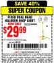 Harbor Freight Coupon FIXED DUAL HEAD HALOGEN SHOP LIGHT Lot No. 66439/60558/61540 Expired: 7/5/15 - $29.99
