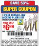 Harbor Freight Coupon 3 PIECE CURVED JAW LOCKING PLIERS SET Lot No. 91684/69341/61249/64035/64036 Expired: 4/27/15 - $6.99
