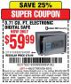 Harbor Freight Coupon 0.71 CU. FT. ELECTRONIC DIGITAL SAFE Lot No. 45891/61724/62679 Expired: 5/3/15 - $59.99