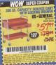 Harbor Freight Coupon 30" SERVICE CART WITH LOCKING DRAWER Lot No. 61161/90428 Expired: 1/1/16 - $57.99