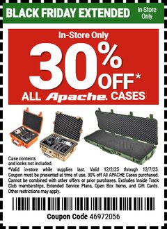 Harbor Freight Coupon 30 percent off coupon expires: 12/7/25