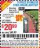 Harbor Freight Coupon 10 PIECE STAINLESS STEEL SOLAR LIGHT SET Lot No. 60560/66249/69461 Expired: 7/25/15 - $20.99