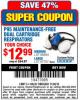 Harbor Freight Coupon P95 MAINTENANCE-FREE DUAL CARTRIDGE RESPIRATORS Lot No. 66554/67727 Expired: 11/30/15 - $12.99