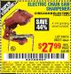 Harbor Freight Coupon ELECTRIC CHAIN SAW SHARPENER Lot No. 63804/63803/61613/68221 Expired: 9/12/15 - $27.99
