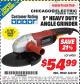 Harbor Freight ITC Coupon 9" HEAVY DUTY ANGLE GRINDER Lot No. 69085 Expired: 2/28/15 - $54.99