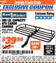 Harbor Freight ITC Coupon 300 LB. CAPACITY ATV CARGO CARRIER Lot No. 67623/69858 Expired: 11/30/17 - $39.99