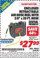 Harbor Freight ITC Coupon ENCLOSED RETRACTABLE AIR HOSE REEL WITH 3/8" x 20 FT. HOSE Lot No. 95211/69267 Expired: 2/28/15 - $27.99