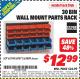 Harbor Freight ITC Coupon 30 BIN WALL MOUNT PARTS RACK Lot No. 62198/69571/65889/63151/63306 Expired: 2/28/15 - $12.99